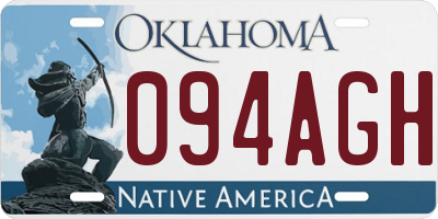 OK license plate 094AGH