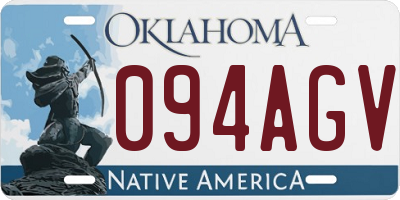 OK license plate 094AGV