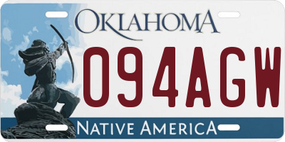 OK license plate 094AGW