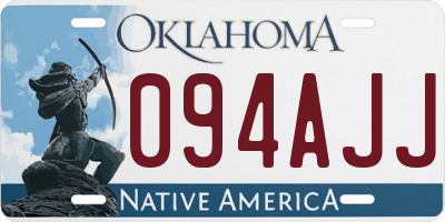 OK license plate 094AJJ
