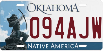 OK license plate 094AJW