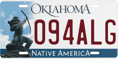 OK license plate 094ALG