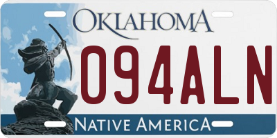 OK license plate 094ALN