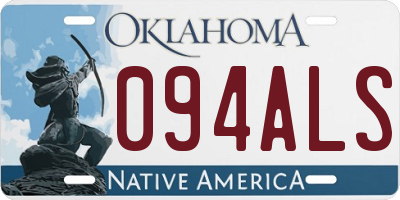 OK license plate 094ALS