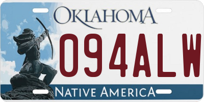OK license plate 094ALW