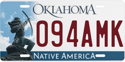 OK license plate 094AMK