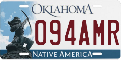 OK license plate 094AMR