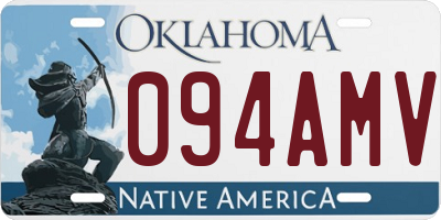 OK license plate 094AMV