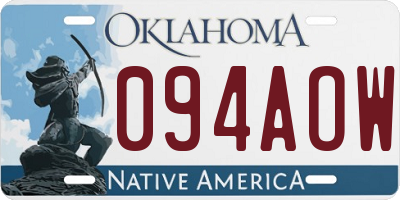 OK license plate 094AOW