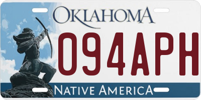 OK license plate 094APH