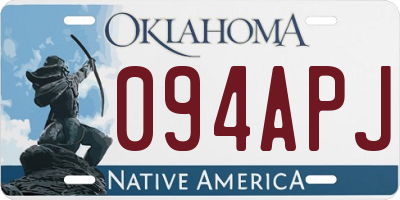 OK license plate 094APJ