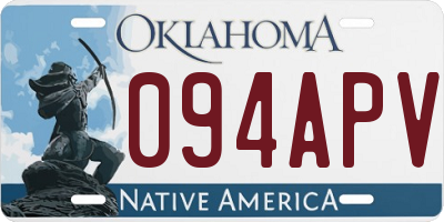 OK license plate 094APV