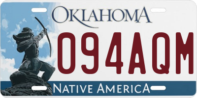 OK license plate 094AQM