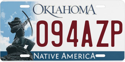 OK license plate 094AZP