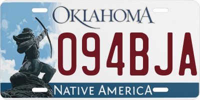 OK license plate 094BJA