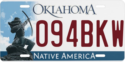 OK license plate 094BKW
