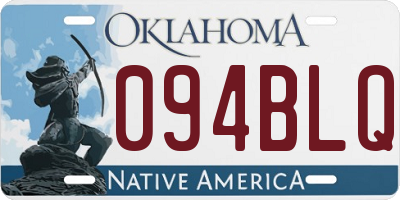 OK license plate 094BLQ