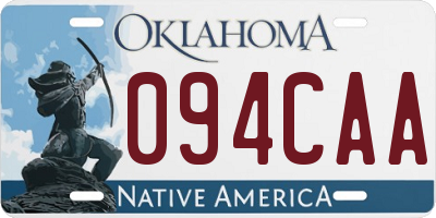 OK license plate 094CAA