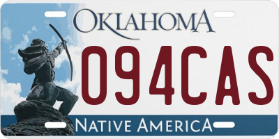 OK license plate 094CAS