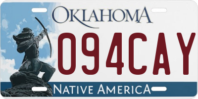 OK license plate 094CAY