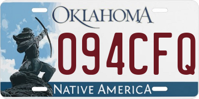 OK license plate 094CFQ