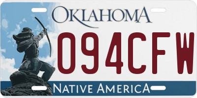OK license plate 094CFW