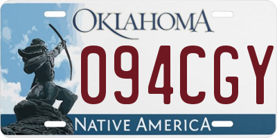 OK license plate 094CGY