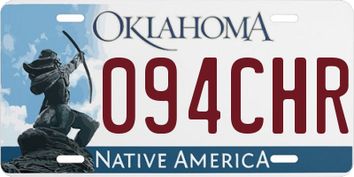 OK license plate 094CHR