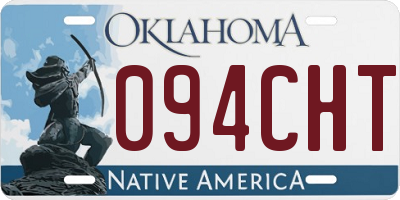 OK license plate 094CHT