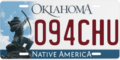 OK license plate 094CHU