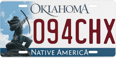 OK license plate 094CHX