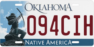 OK license plate 094CIH