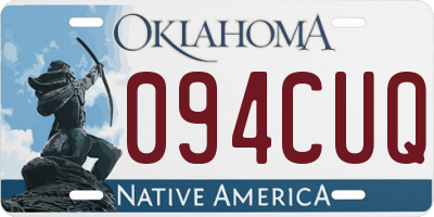 OK license plate 094CUQ