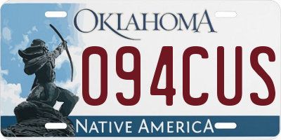 OK license plate 094CUS