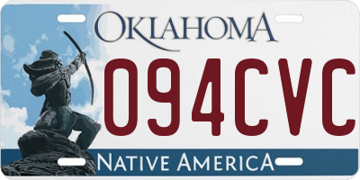 OK license plate 094CVC