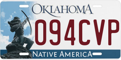 OK license plate 094CVP