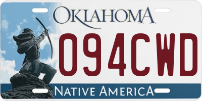 OK license plate 094CWD