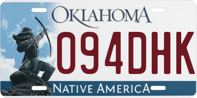 OK license plate 094DHK