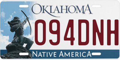 OK license plate 094DNH