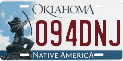 OK license plate 094DNJ