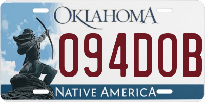 OK license plate 094DOB