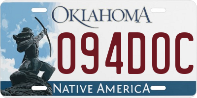 OK license plate 094DOC