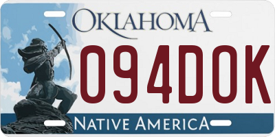 OK license plate 094DOK