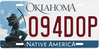 OK license plate 094DOP