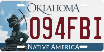 OK license plate 094FBI
