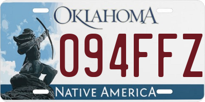 OK license plate 094FFZ
