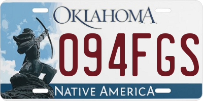 OK license plate 094FGS