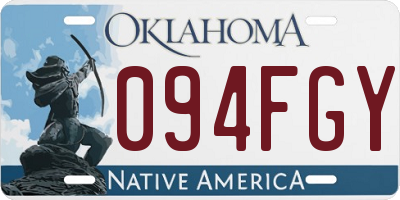OK license plate 094FGY