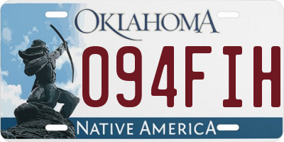 OK license plate 094FIH