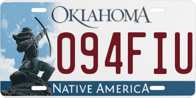 OK license plate 094FIU